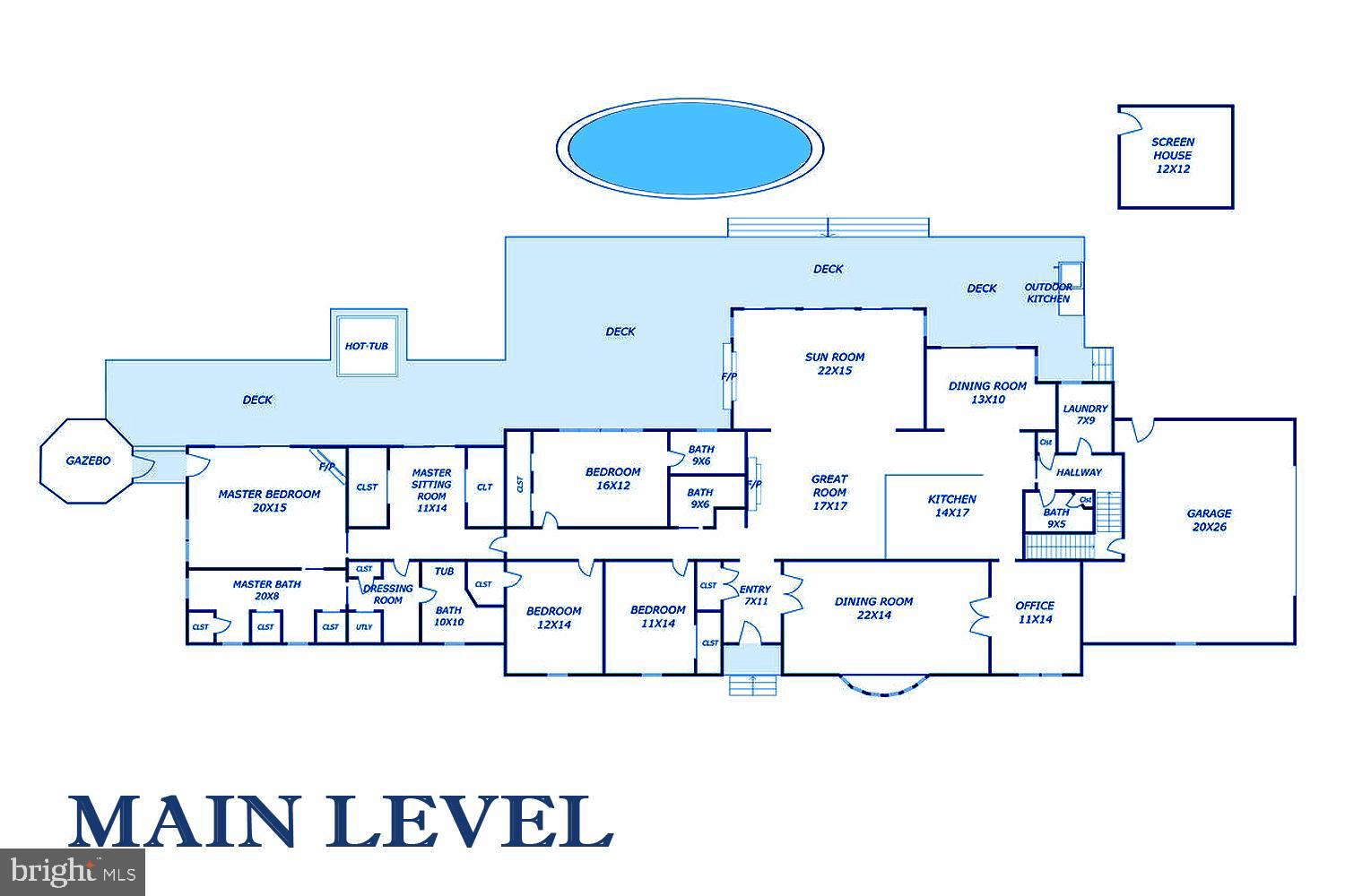 3204 Bennett Point Road Queenstown, MD 21658 - Photo 53 of 54 Main Level Floor Plan