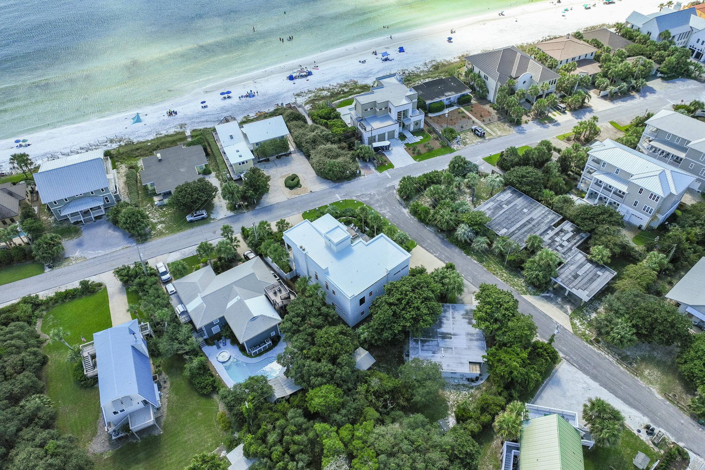 181 Gulf Point Road Santa Rosa Beach, FL 32459 - Photo 8 of 21 an aerial view of residential houses with outdoor space
