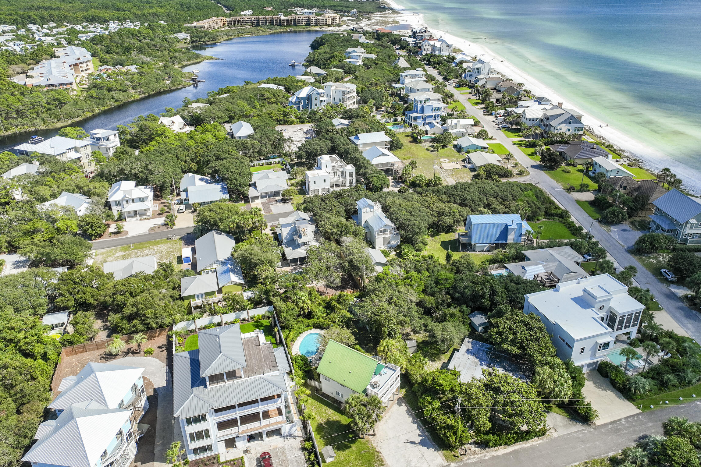 181 Gulf Point Road Santa Rosa Beach, FL 32459 - Photo 10 of 21 an aerial view of residential houses with outdoor space