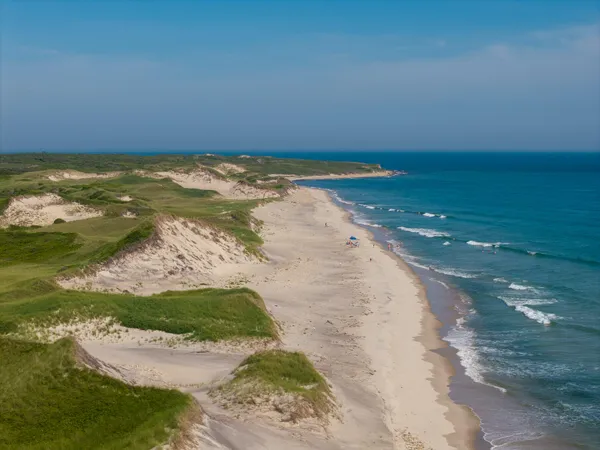 a view of an ocean beach