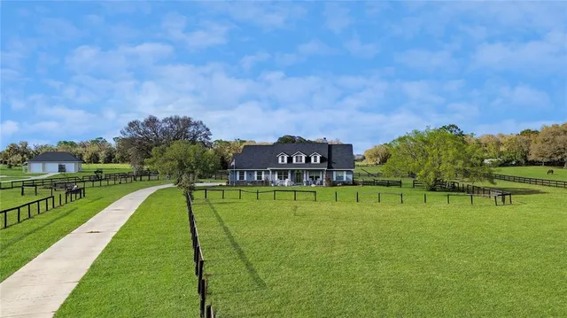 a view of a lake with a building in the background