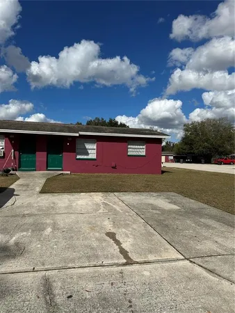 a view of street with houses