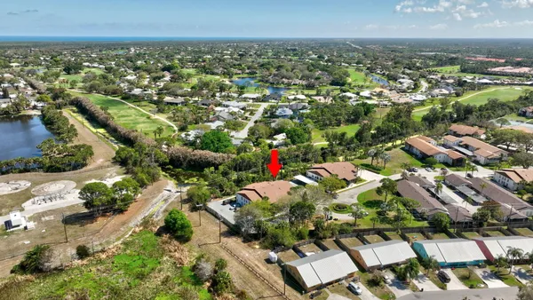 an aerial view of multiple house
