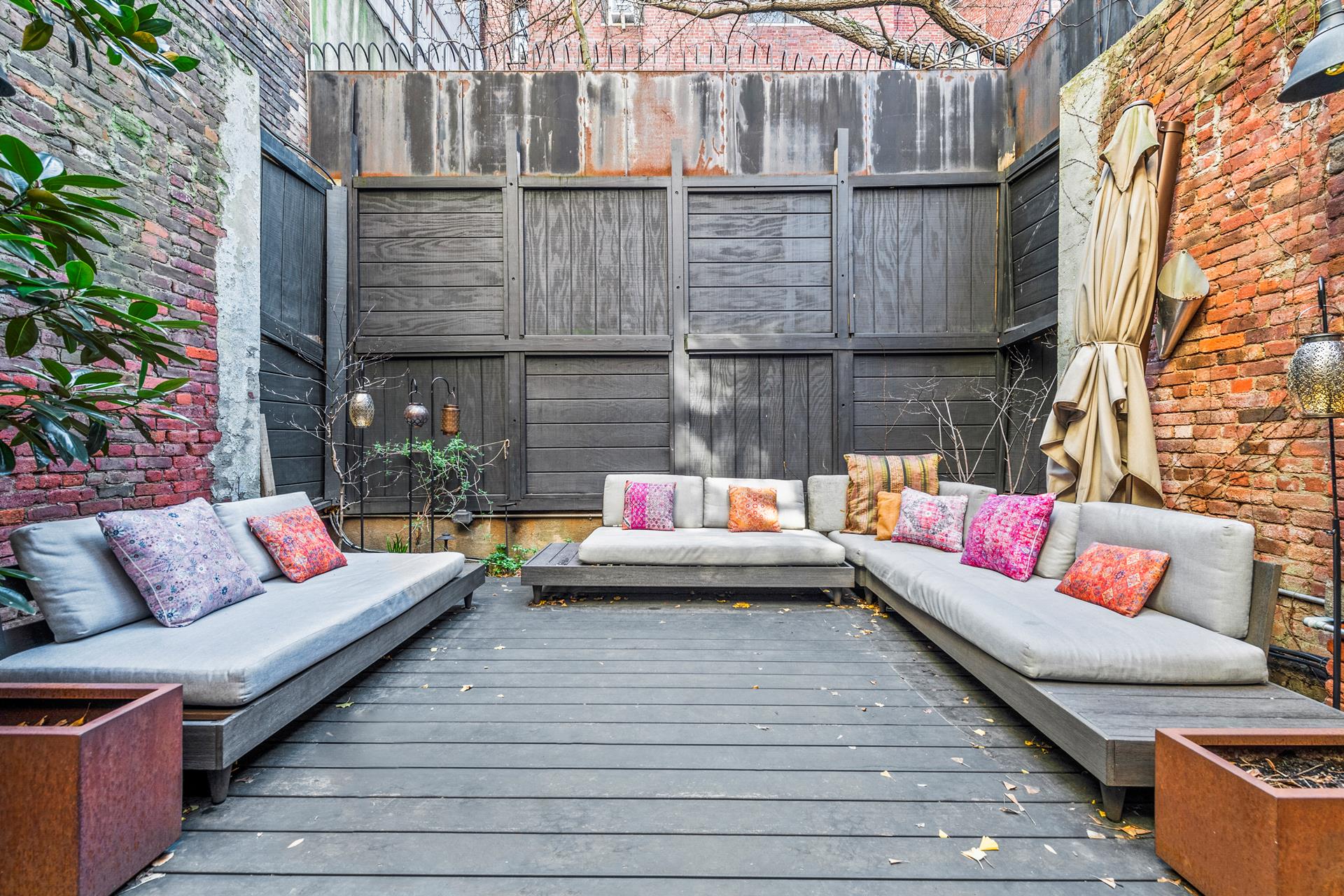 a terrace with outdoor seating and outdoor space