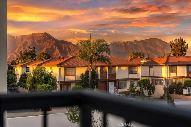 a view of city from balcony