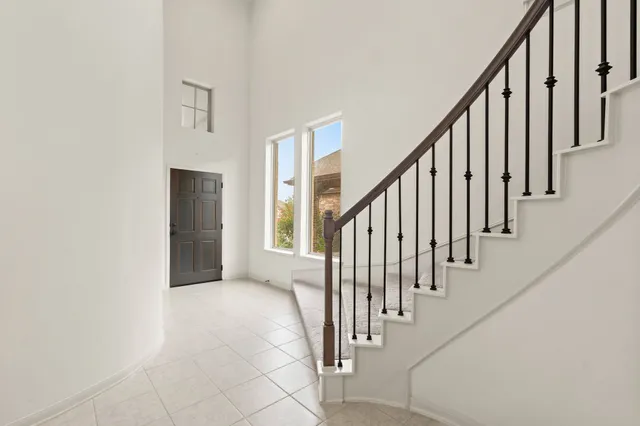 a view of an entryway with staircase