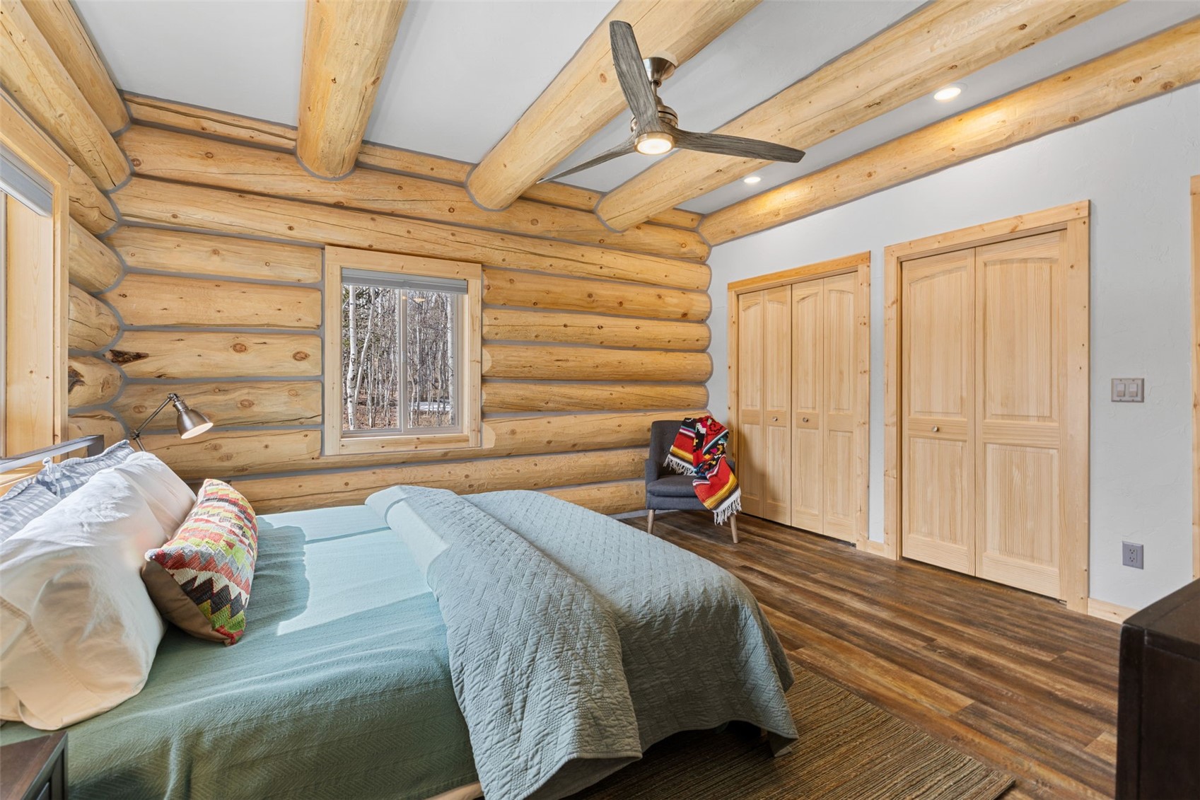 2542 High Creek Road Fairplay, CO 80440 - Photo 15 of 50 a bedroom with a bed and a closet