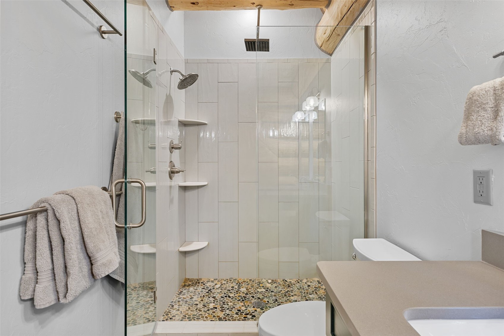 2542 High Creek Road Fairplay, CO 80440 - Photo 19 of 50 a bathroom with a shower toilet and sink