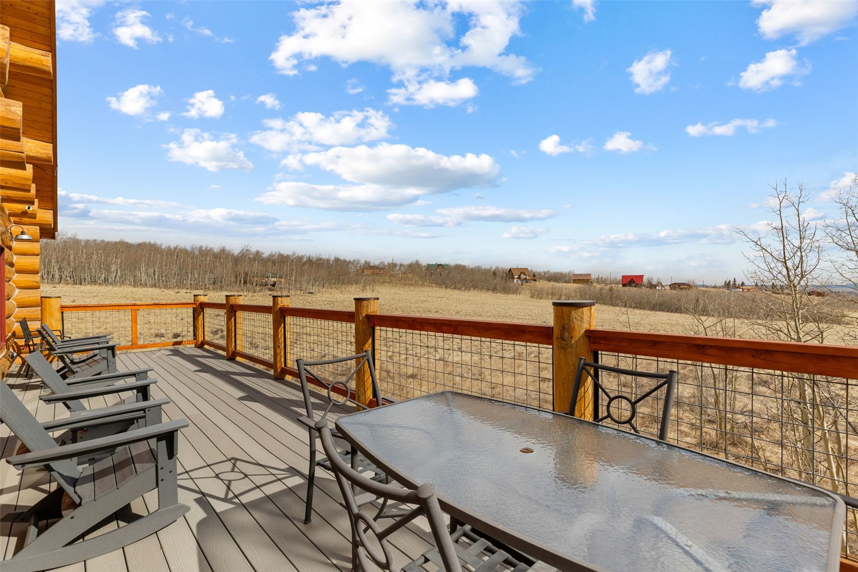 2542 High Creek Road Fairplay, CO 80440 - Photo 33 of 50 a view of a terrace with wooden benches