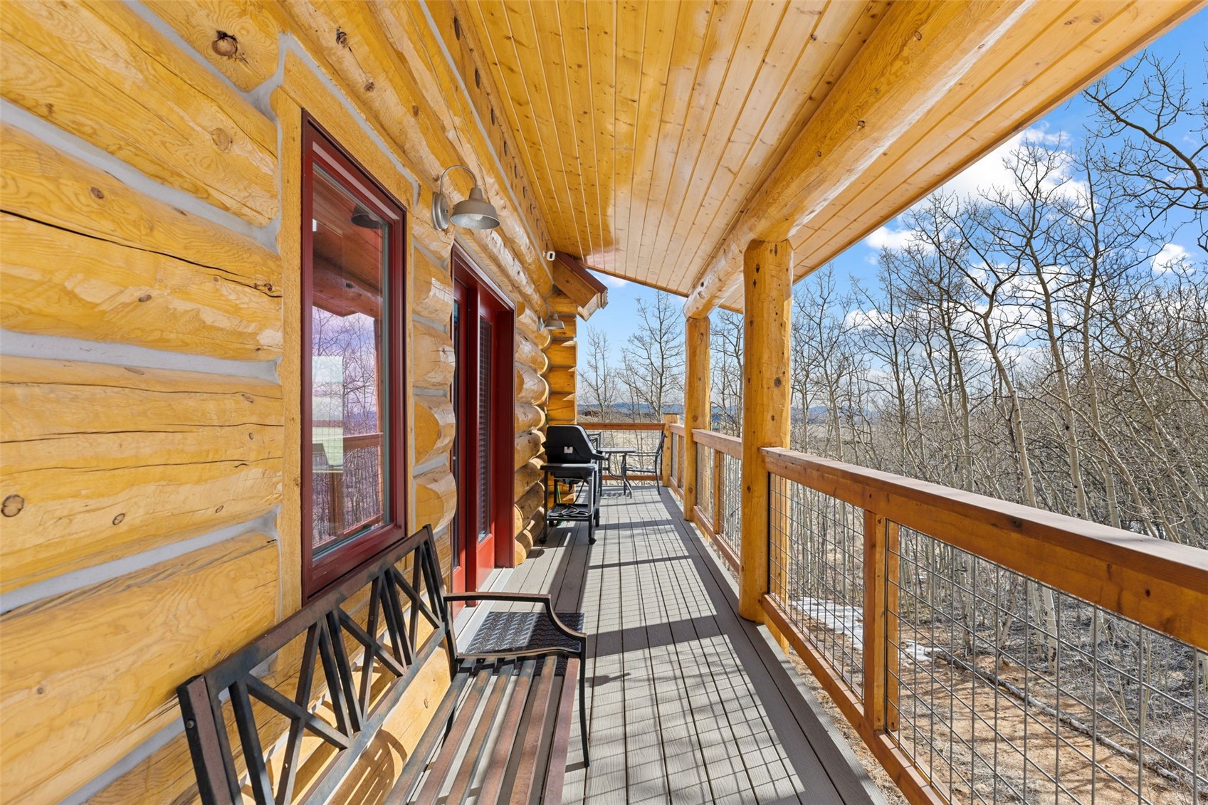 2542 High Creek Road Fairplay, CO 80440 - Photo 37 of 50 a view of balcony with wooden floor and fence
