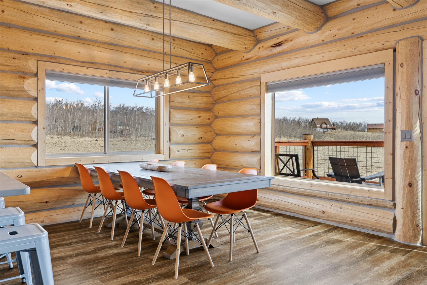 2542 High Creek Road Fairplay, CO 80440 - Photo 7 of 50 a living room with furniture and a floor to ceiling window