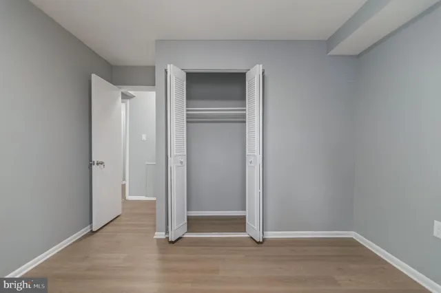a view of entryway with wooden floor