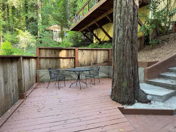 a view of outdoor space with seating space