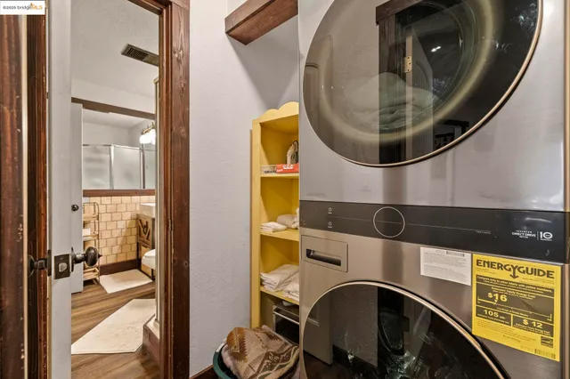 a view of a lake with houses