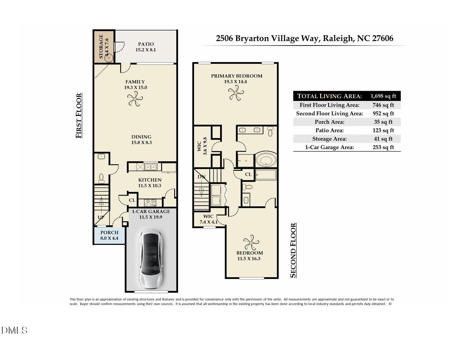 2506 Bryarton Village Way Raleigh, NC 27606 - Photo 36 of 36 Floor Plan Screenshot - 2506 Bryarton Vi