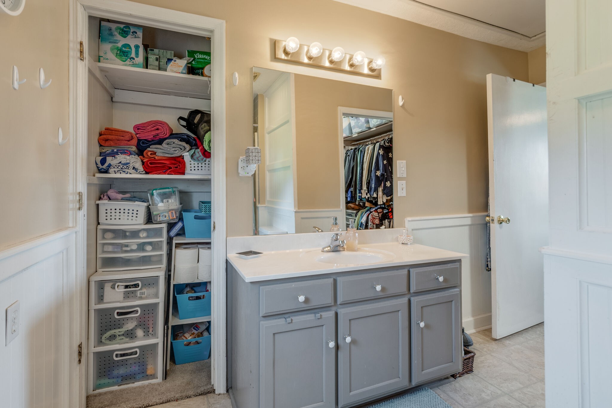 2491 Double Log Cabin Road Lebanon, TN 37087 - Photo 19 of 31 a bathroom with a sink a vanity and a mirror