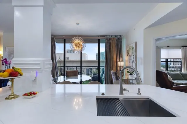 a view of a swimming pool and window