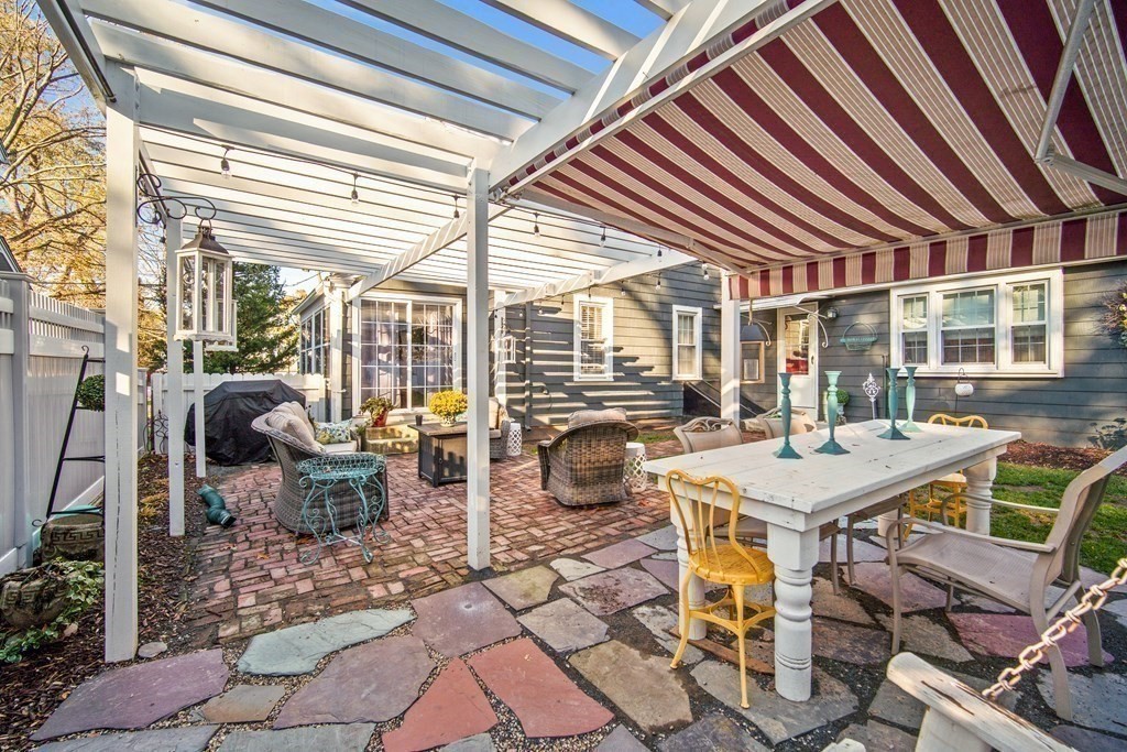 5 Mayfield Street Springfield, MA 01108 - Photo 8 of 30 a view of a patio with table and chairs and potted plants