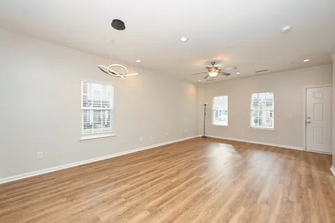 a view of entryway with wooden floor