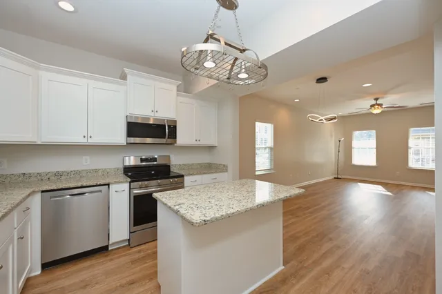 a view of a small space with a window