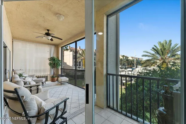 a view of a lake with a city