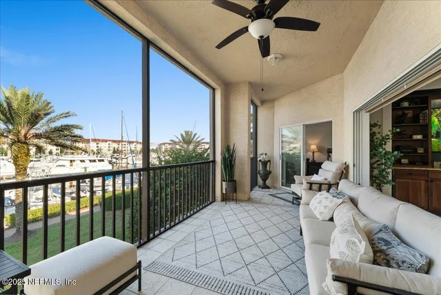 a view of a lake with tall buildings