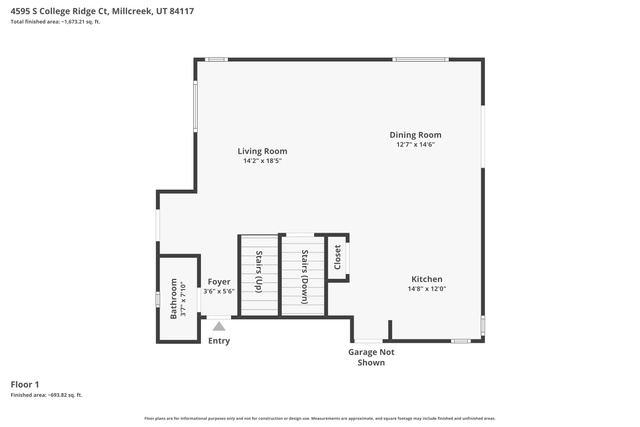 4595 College Ridge Court Millcreek, UT 84117 - Photo 55 of 57 Floor plan