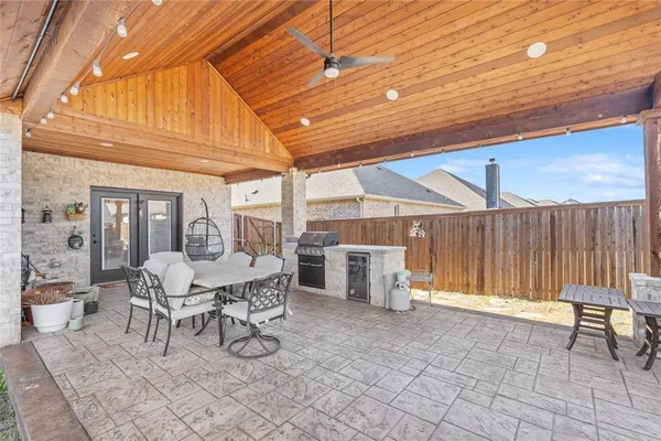 a outdoor space with furniture