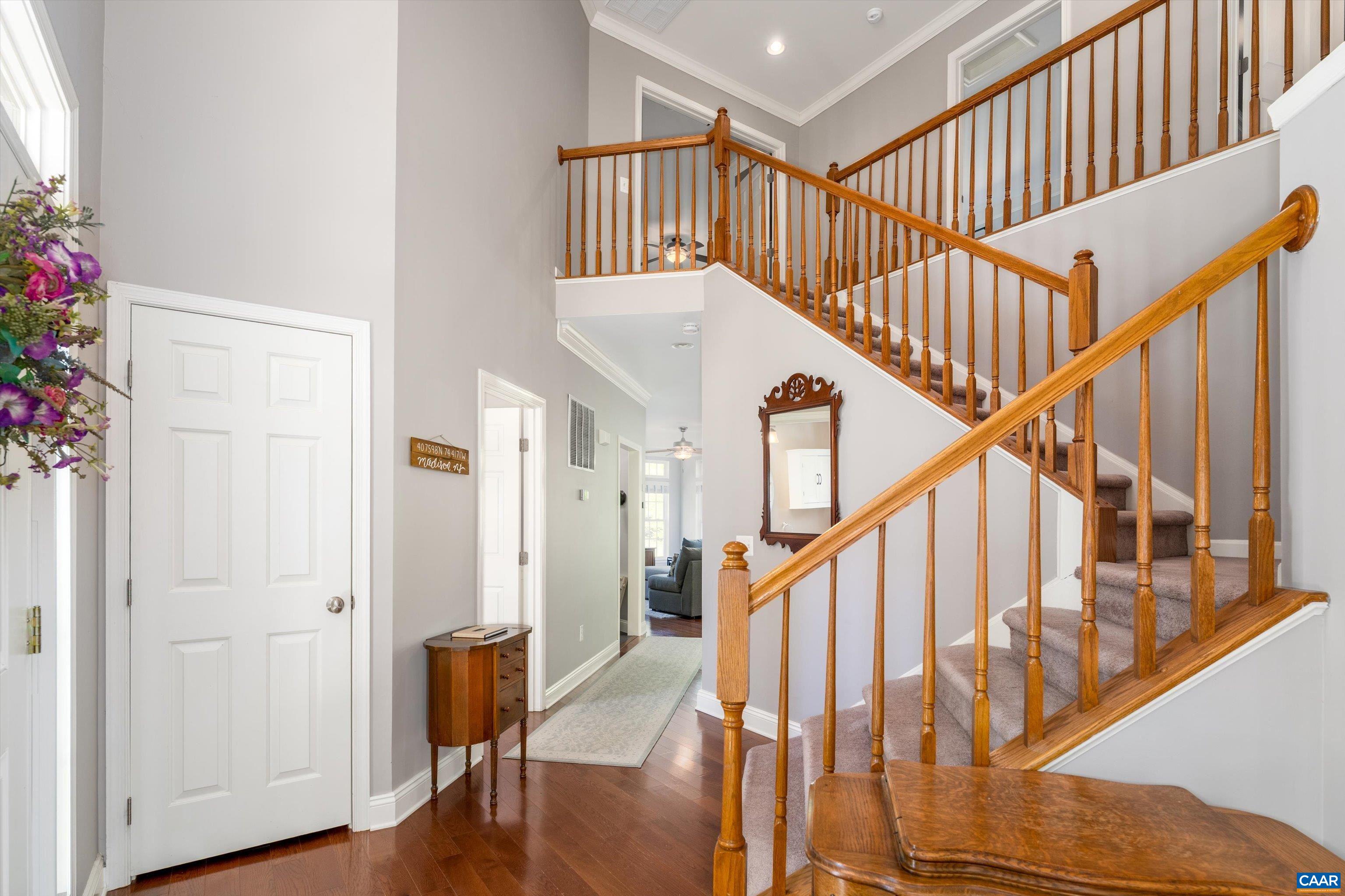 5366 Park Road Crozet, VA 22932 - Photo 16 of 61 a view of entryway with wooden floor and stairs
