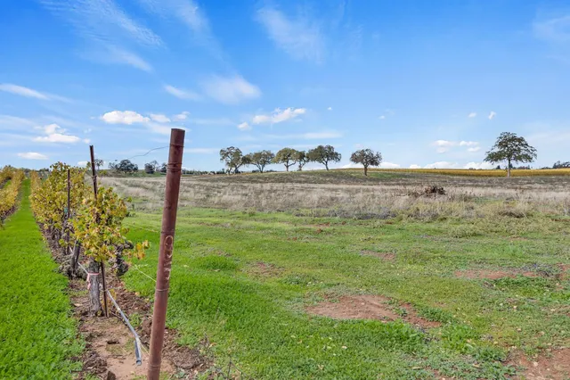 a view of a lake with a big yard