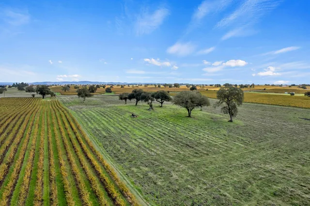 a view of a lake with a yard