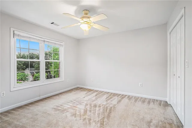 an empty room with a window