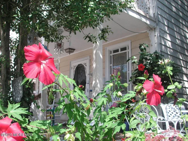 a view of outdoor space with seating area