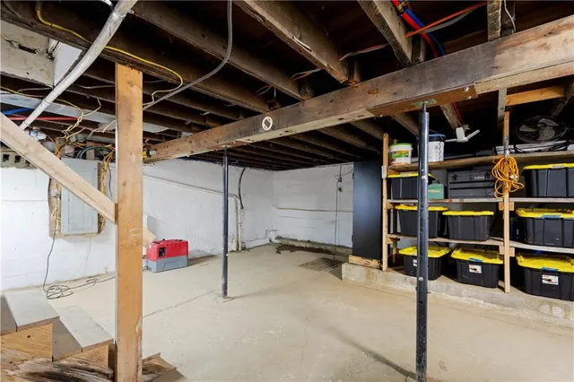 a view of storage and utility room