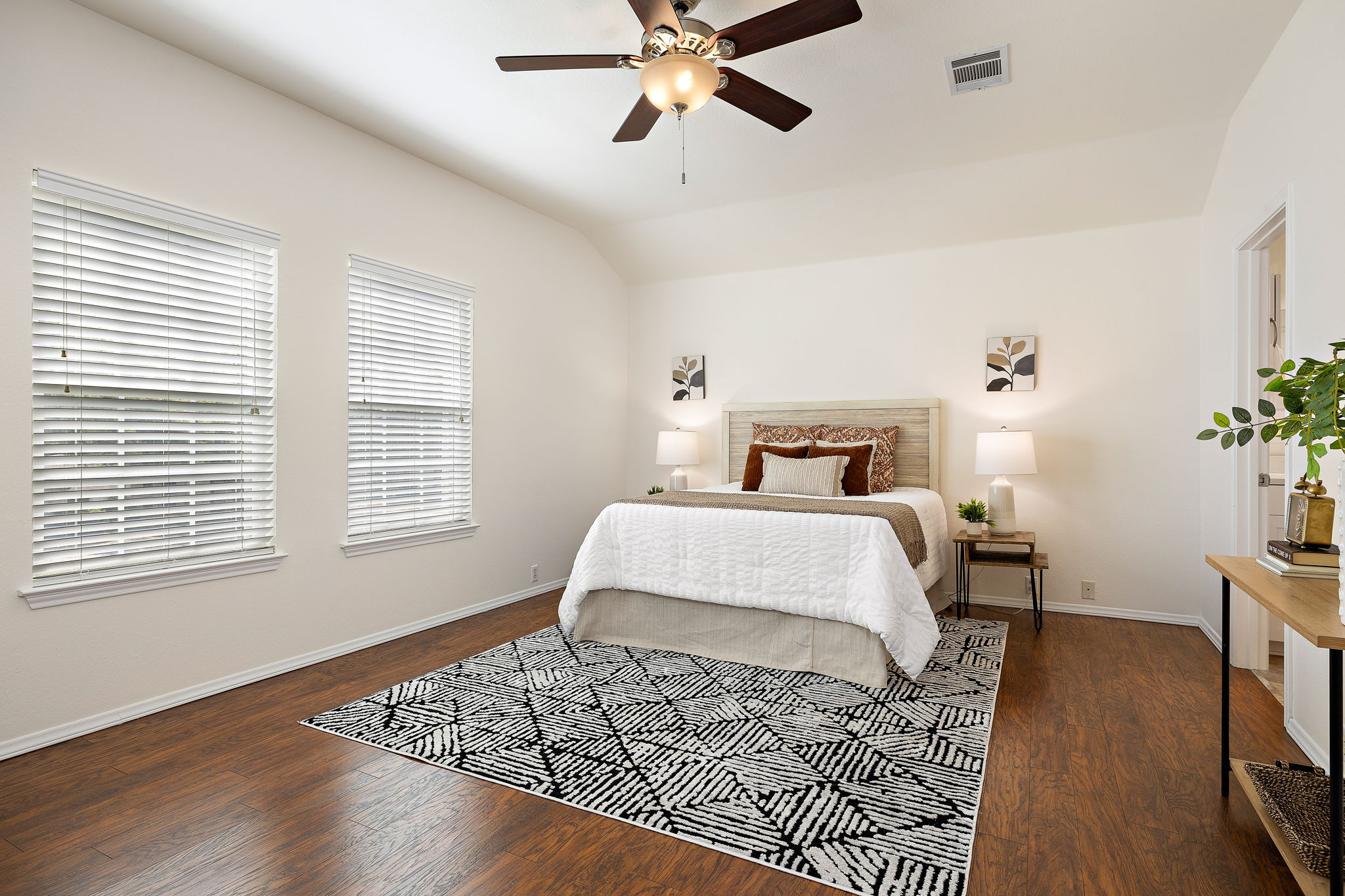 2201 Kerr Trail Cedar Park, TX 78613 - Photo 18 of 32 Extended primary bedroom with large windows and 10' ceilings