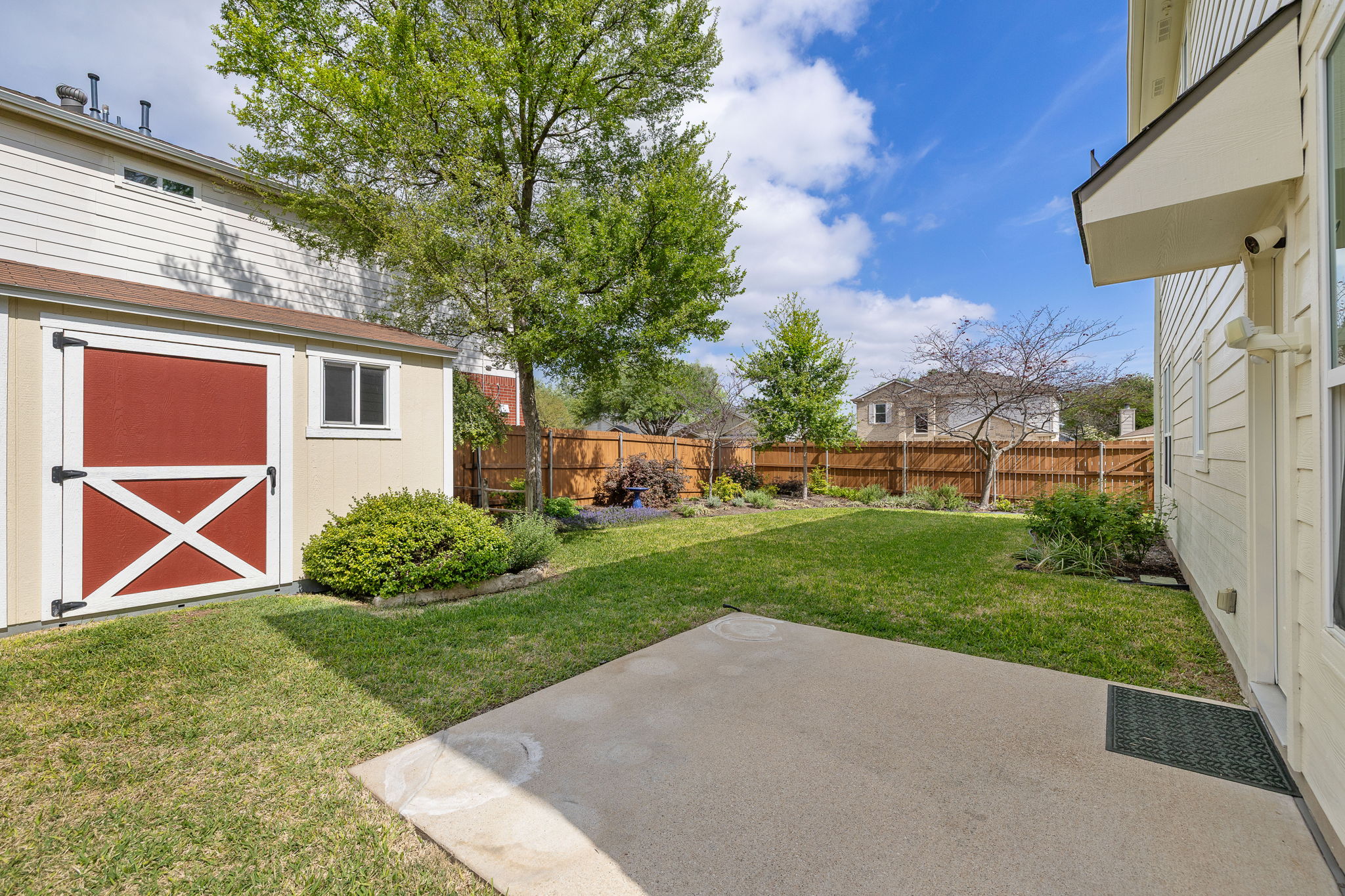 2201 Kerr Trail Cedar Park, TX 78613 - Photo 27 of 32 Lovingly maintained backyard. 8x10 storage shed conveys!