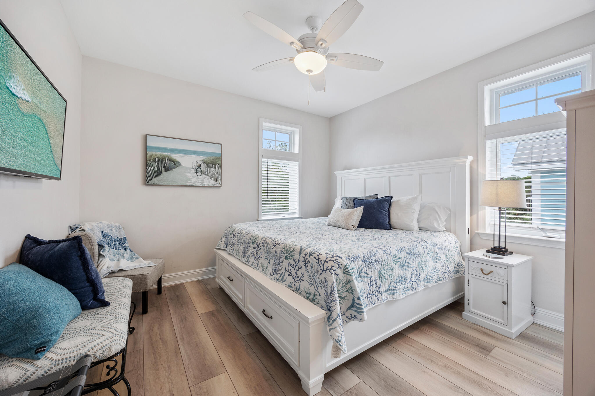 233 Redfish Circle Santa Rosa Beach, FL 32459 - Photo 36 of 73 a bedroom with a bed and windows