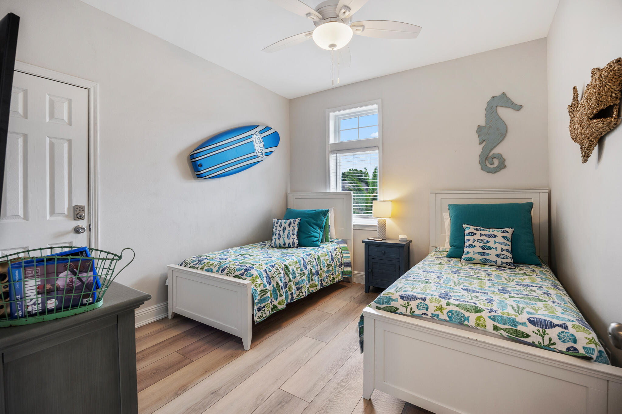 233 Redfish Circle Santa Rosa Beach, FL 32459 - Photo 38 of 73 a bedroom with two beds and painting on the wall