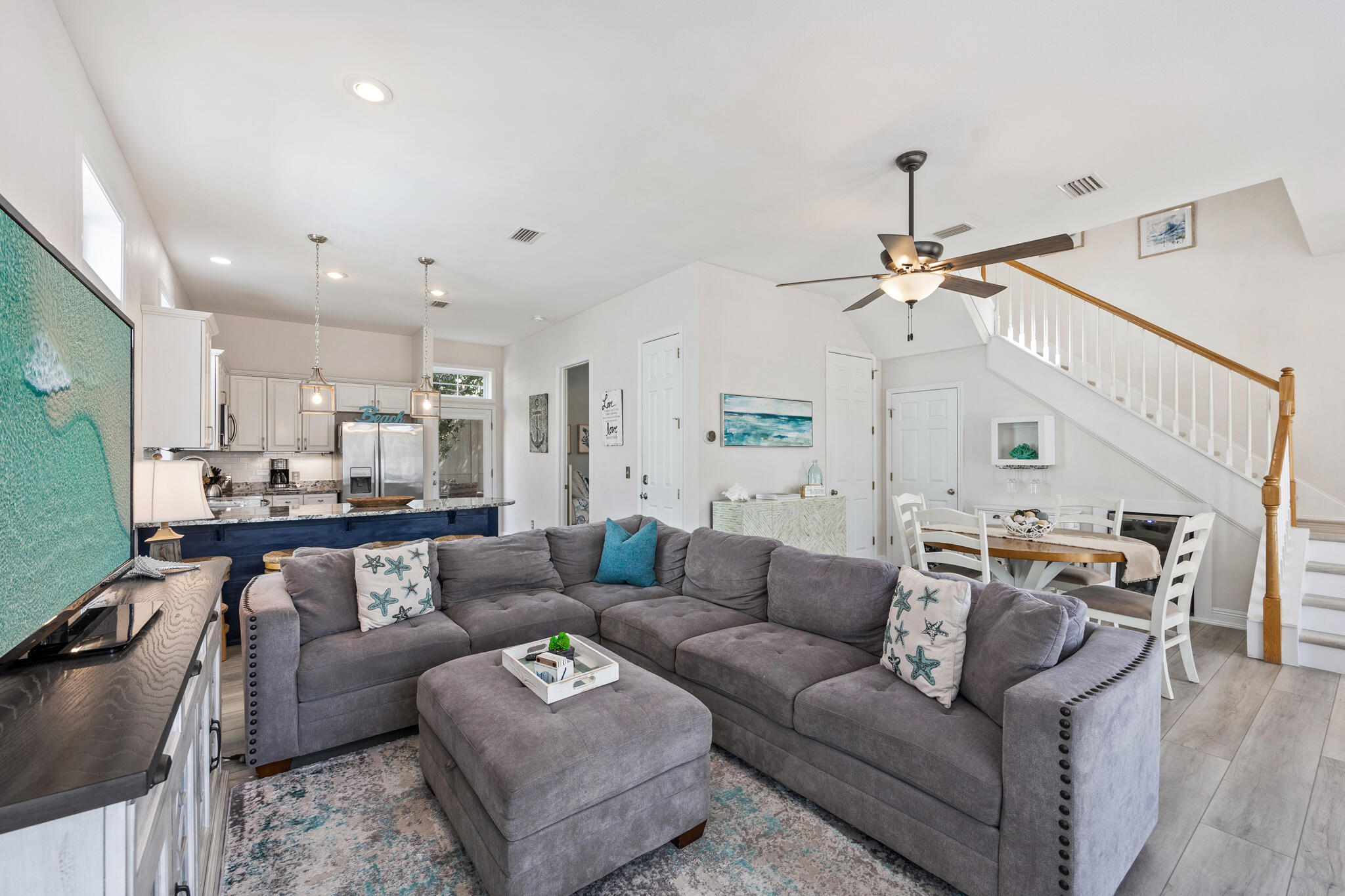 233 Redfish Circle Santa Rosa Beach, FL 32459 - Photo 73 of 73 a living room with furniture and kitchen view