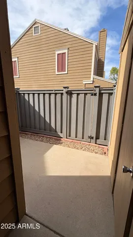 a view of wooden fence