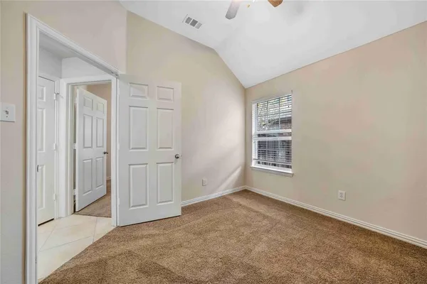 an empty room with a window