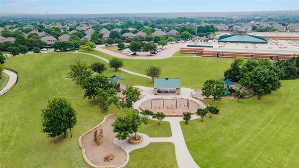 a view of lake with green space