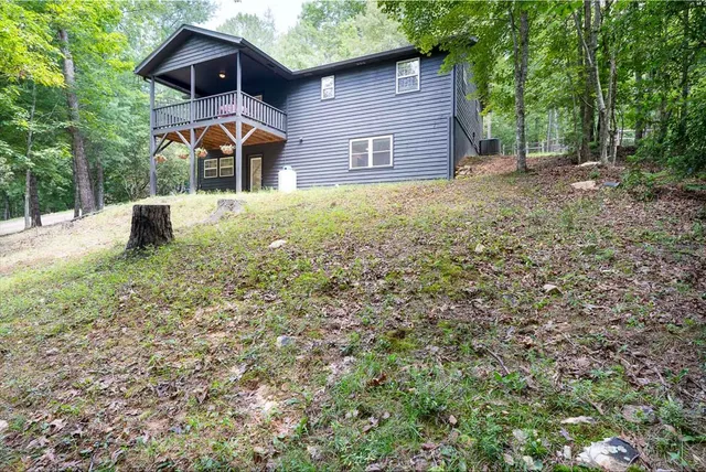 a backyard of a house