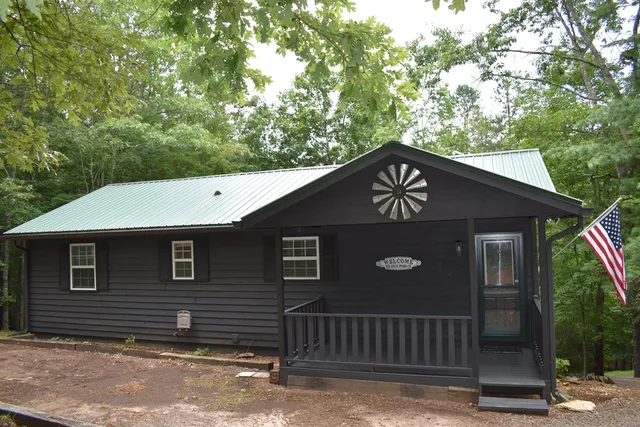 a front view of a house