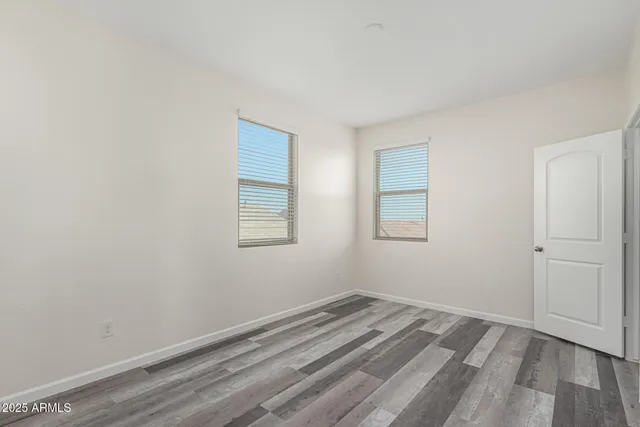 a view of a room that has a window in it