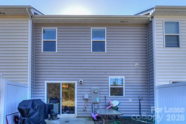 a brick building with a large windows