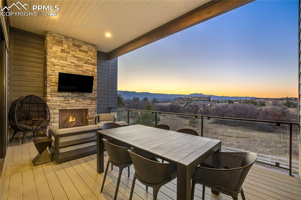 12284 Monarchos Lane Colorado Springs, CO 80921 - Photo 14 of 50 a view of a terrace with seating space