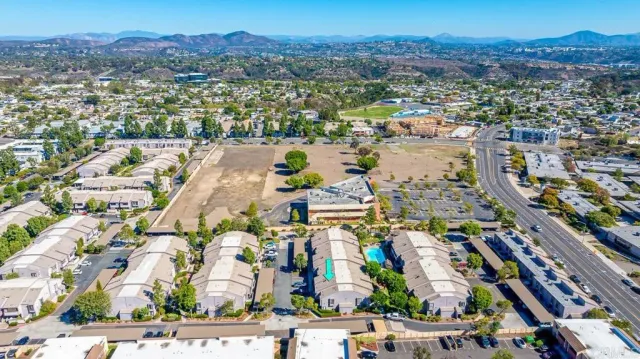 an aerial view of a city