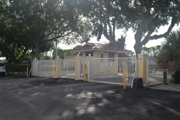 a view of a house with a small yard and a large tree