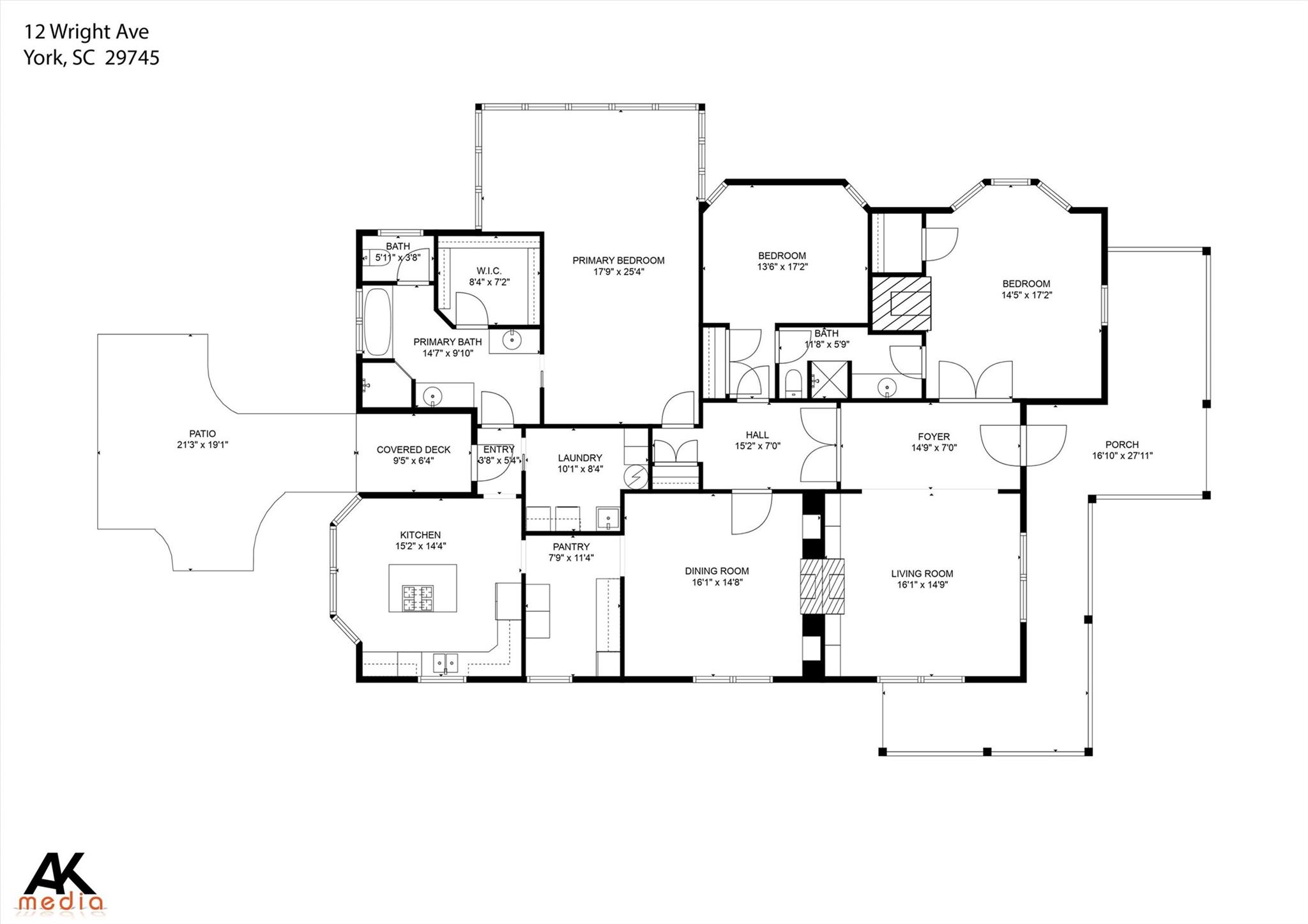 12 Wright Avenue York, SC 29745 - Photo 29 of 29 a picture of floor plan